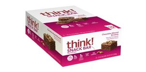 thinkThin Protein & Fiber Bars, Chocolate Almond Brownie (1.41 oz Bar, 10 Count)