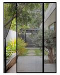 Tuare Fly Screens for Doors, 158 x 206 cm Double Door Screen Curtain for Sliding Door with Powerful Magnets and Full Frame Magic Tape, Easy to Install Door Fly Screen Curtain, Keep Fly Bug Out