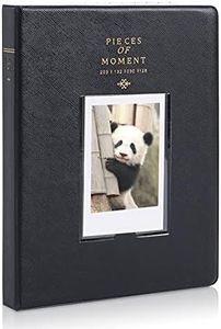 Photo Album,Goodsnetic 128 Pockets Album for Fujifilm Mini 7s 8 8+ 9 25 26 50s 70 90 Instant Camera Name Card,Large Capacity Photo Book for PIC-300P/Z2300, LG PD233/239, Black