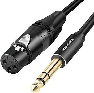 SHULIANCABLE 6,35mm a XLR Cable, Cable XLR hembra a 6,35 mm (1/4 pulgadas) macho TRS para Micrófono, Altavoz, Amplificador, Guitarra, Escenario (Female, 8M)