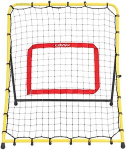 KudoMax Baseball Rebounder Net, Pitchback Net,Pitch Return Trainer, Rebound Net with Pitching Target and 3 Angles, Fielding Rebound Net for Grounders + Pop Flies,Suitable for Both Kids and Adults