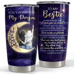 SANDJEST Best Friend Tumbler Bestie 20oz Tumblers with Lid Gift for Women Girl Best Friends Besties Soul Sisters Christmas Birthday