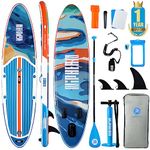 Niphean Inflatable Stand Up Paddle Board with SUP Accessories, Anti-Slip EVA Deck, 10'6''Inflatable Paddle Boards for Adults & Youth of All Skill Levels