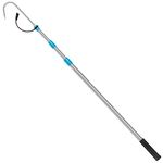 SANLIKE Telescopic Fish Gaff, 2.87-6.22FT Stainless Steel Retractable Telescopic Pole with Sea Fishing Hook Tackle for Saltwater Offshore Ice Tool