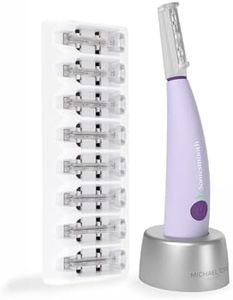 Michael Todd Beauty - Sonicsmooth – SONIC Technology Dermaplaning Tool - 2 in 1 Women’s Facial Exfoliation & Peach Fuzz Hair Removal System with 8 Weeks of Safety Edges