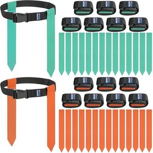 MIUONO Flag Football Belts, Flags for Flag Football Set 14 Player, Flag Football for Kids Adults and Youth Training Equipment (Teal and Orange)
