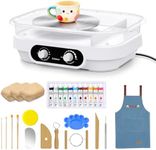 Alldeer Pottery Wheel for Adults, Beginners, Kids, Teens, Professional - 7" Turntable Electric Clay Spinner Wheel Set, Small Mini Pottery Making Machine Kit, Adjustable Speed & Removable Tray