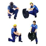 Vaveren Resin 1/64 Miniature People Figurines Diorama Figurines Car Model Figurines Table Decoration Garage Scenes Decor DIY Projects , Blue B