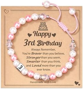 FYUKISS 3 Year Old Girl Birthday Gift, Birthday Gifts for 3 Three Year Yr Old Girls Jewelry Bracelets Gift