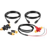 NMEA 2000 Dual Device Starter Kit to Process NEMA 2K Network for Lowrance Simrad Garmin, Provide Better Network Reliability, Include Backbone Cables Drop Cables Tees Terminators