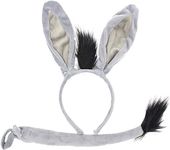 Donkey Animal Ears and Tail Set Headband Fancy Dress Party Halloween eeyore Costume Book day Multi Animals| Accessory on size fits all (DONKY)