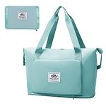 Travel Duffed Tote Bag, Waterproof Fold-able and Expandable Weekender Bag for Swim Sports Gym Bag, Green04, 0, Modern