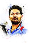 Good Hope Yuvraj Singh Pop Art Poster for Room and Office (Matte paper 300 GSM, 13 X 19 Inch, Rolled, Multicolor)