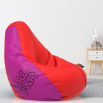 ComfyBean Bag with Beans Filled XXL- Official: Jack & Mayers Bean Bags - for Teenagers - Max User Height : 4.5-5 Ft.-Weight : 45-50 Kgs(Model: Girl Power - Red Magenta)