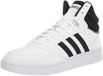 adidas Mens Hoops 3.0 MID Training Shoes, Black/Black/White, 9.5 US