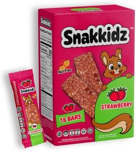 Snakkidz Organic Strawberry Chewy Granola Bar, 15 Count (0.85oz Each), Nut and Allergen Free, Low Sugar, Made with Avocado Oil (15 Bars, Strawberry)