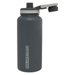 Polar Gear Stainless Steel Water Bottle 1L - Double Wall Vacuum Insulated Water Bottles With Dust Cover Screw Cap, Leakproof Metal Water Bottle, BPA Free Drinking Bottle With Carry Handle (Graphite)