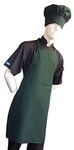 CHEFSKIN Chef Hat Adjustable White Adult Teen Light Twill Fabric Cook Baker (HAT+Apron (Matching))