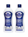 Bar Keepers Friend Surface Cleaner Cream 2 x 350ml | Multi-Surface Cleaning for Kitchen Bathroom Tiles Cookware Stainless Steel Ceramic Glass Hob | Stain Remover Pack of 2 | No Bleach