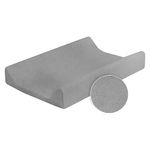 Baby Terry Cover for Changing Mat 70x50 cm for Nappy Changer with Raised Edges (Grey)