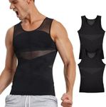 Gotoly Compression Shirt Men Shapewear Tank Top for Body Shaper Slimming Tummy Vest Undershirt