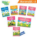 Rising Star Preschool Learning Nursery Kit A| Pattern Writing| Fun with ABC| General Knowledge| Alphabet Book| Numbers 1-20| Rhymes & Stories| Colouring Book| Kindergarten Worksheets| Ages 3-4 Years | Pre KG Book Set of 6 + Worksheets FREE