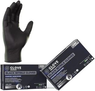 Glove Connect 6g Disposable Black Nitrile Gloves, 200 Gloves (2x Box of 100), 4.7 Mil Thickness (Small)