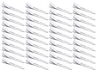 Mbsomnus 40pcs Pin Curl Clips Duck Bill Hair Clips for Styling Sectioning Hair Clips Silver Metal Hairdressing Clips 2.2 Inch Single Prong Alligator Curl Clips for Women Girls Salon Bows DIY