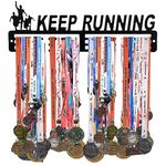 Sehaz Artworks Medal Holder for Wall | Medal Hangers for Wall | Medal Display Case | Wall Mount Medal Frame Holds Upto 24-30 Medals Black