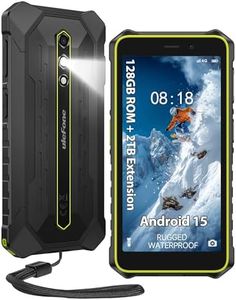 Ulefone RugKing 2 Pro Rugged Smartphone, 128GB/2TB TF, Android 15 Armor Phone, 5.45" Tough Screen, IP68 Waterproof Outdoor SIM Free Mobile Phones Unlocked, 4G 3-Card Slot, Dock Charging, NFC, Green