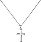 XOYOYZU S925 Sterling Silver Tiny Cross Pendant Necklace for Women Dainty Cross Necklaces Mothers Day Birthday Gifts for Women, Crystal, Cubic Zirconia