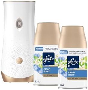 Glade Automatic Spray Air Freshener Kit, Clean Linen, Holder +2 Refills
