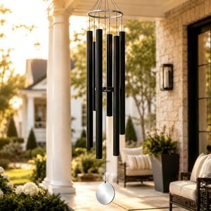 Afirst 66" Extra Large Wind Chimes, Deep Tone Wind Chimes Outdoor with 6 Metal Tubes, Memorial Wind Chime for Patio Balcony Garden Home Decor