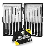 11pk Mini Precision Screwdriver Set | Mini Screwdriver Set for Glasses Tightening, Computer, Laptop, PC, Watch Screwdriver Set | Micro Screwdrivers Set | Small Screwdriver Set | Tiny Screwdriver