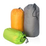 Frelaxy Stuff Sack Set 3-Pack (3L&5L&9L), Ultralight Ditty Bags with Dust Flap for Traveling Hiking Backpacking