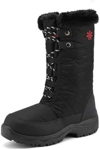 DREAM PAIRS Women's Goose Black Faux Fur Knee High Winter Snow Boots Size 11 M US