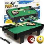 Mini Pool Table for All Family – 20-Inch Small Pool Table, Mini Billiards Table for Family Game Nights - Simple Assembly Required