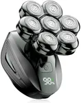 Cyruzi Head Shavers for Bald Men: Upgraded Detachable Head Shaver - IPX7 Waterproof Electric Razor for Men - 7D LED Display Rechargeable Grooming Kit with Type-C Charge