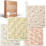 MAISONOVO Swedish Dishcloths for Kitchen | Ginkgo Collection x 4pcs