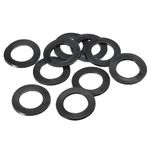 PATIKIL M25 Rubber Flat Washer, 10 Pack 25mm ID 39mm OD 2.5mm Thick Sealing Spacer Gasket Ring for Faucet Pipe Water Hose Fastener Bolt, Black