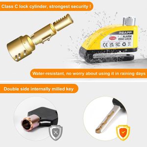REAPP Alarm Disc Lock – 110dB Anti-Theft Motorcycle Security