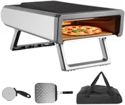 ACONEE Pizza Oven Outdoor 12" Pizza Stove for Outside, Portable Stainless Steel Pizza Maker for Backyard, Steak Oven Portable Mobile Outdoor Kitchen, Suitable For Authentic Stone Baked Pizzas