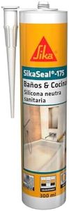 SIKA - Silicona neutra sanitaria - SikaSeal 175 Baños & Cocinas - Blanco - Sellador de silicona antimoho para aplicaciones sanitarias - Muy bajo olor - 300ml