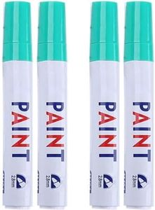 4PCS Car Tire Paint Pen, Tire Ink Paint Pen for Car Tires, Waterproof Non-fading Tire Paint Pen, Waterproof Car Wheel Tire Paint Pen, Anti-Drying Letter Graffiti Ink Marker (Green)