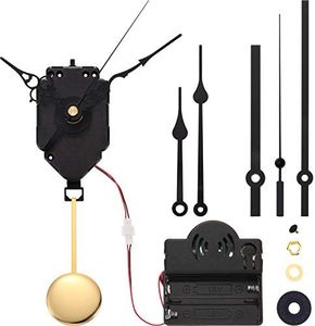 Hicarer Quartz Pendulum Trigger Clock Movement Chime Music Box Completer Pendulum Clock Kit with 3 Pairs of Spades, Fancy, Straight Clock Hands