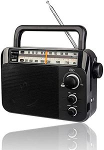 Retekess TR604 Elder Radio, Portable Radio AM/FM 2 Band Radio Support Dry Battery Power + AC Power Supply radios Portable with Headphone Jack for The Elderly