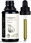 Aroma Tierra Organic Avocado Oil - 100% Pure Cold Pressed Food Grade - For Face, Skin, Hair Growth, Lips, Body - 30ml