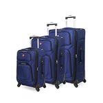 SwissGear Sion Softside Expandable Luggage, Blue, 3-Piece Set (21/25/29), Sion Softside Expandable Luggage
