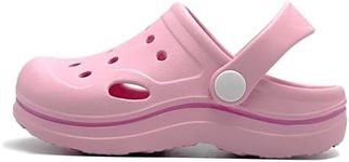 Nedaan Toddler Girls Boys Clogs Classic Garden Shower Beach Pool Swim Slip on Sandals Slides Children Kid Cute Water Shoes, Pink, 10