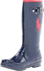 Polo by Ralph Lauren Ralph Rain Boot (Toddler/Little Kid/Big Kid), Navy/Red, 8 Toddler